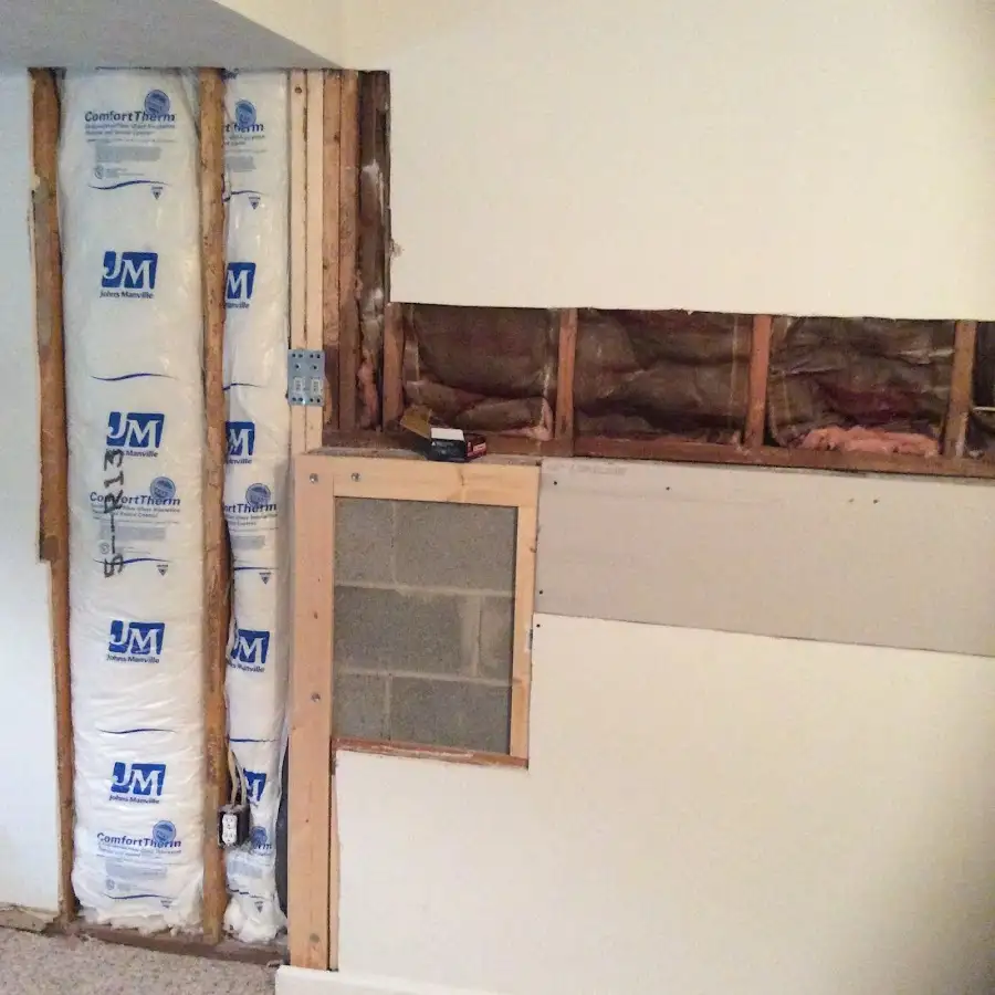 Wall insulation replacement during Contents Cleaning & Restoration in Lake Wisconsin
